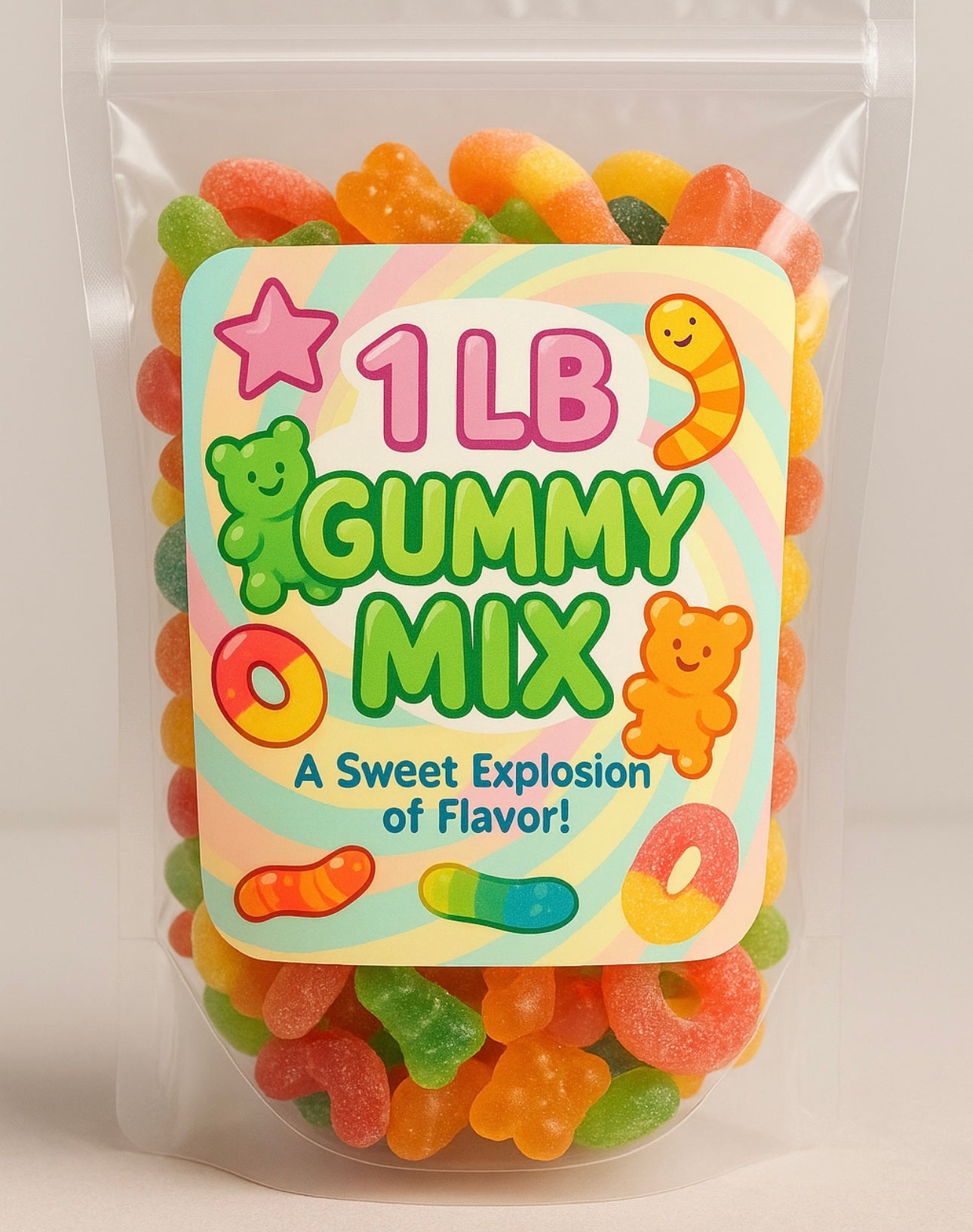 1LB Gummy Mix 4 choices
